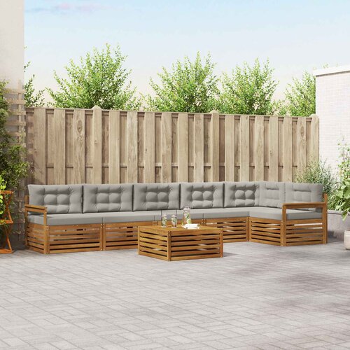  Set vanjskih sofa 7 kom. Prirodna i svijetlo siva Cijene