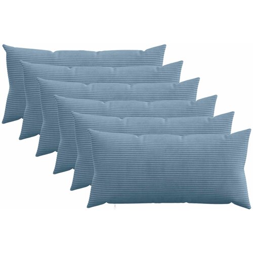  Presvlaka za jastuk 6 pcs HEERLEN Plava 40 x 80 cm Kord Cene