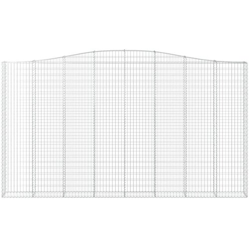  Lučne gabionske ko&amp;scaron;are 2 kom 400x30x220/240cm pocinčano željezo Slike