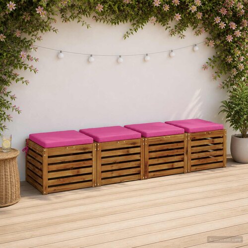  Jastučići za sjedenje SOEST 4 kom. 100% poliester Ružičasta Slike