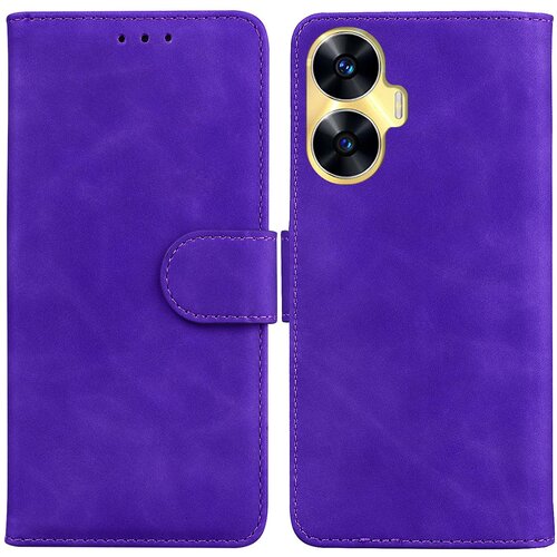 INORCO Za Realme C55 enobarvna torbica za telefon iz PU usnja, odporna na udarce, denarnica, stojalo, pokrov za mobilni telefon, (22032950) Slike
