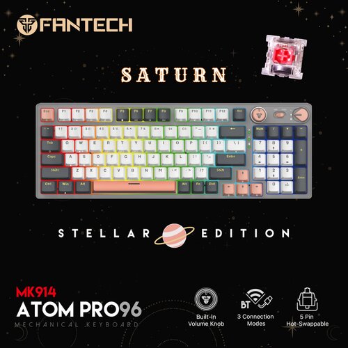 Fantech MK914 RGB Atom PRO96 Tastatura Mehanicka Gaming Wireless Saturn (red switch) Cene
