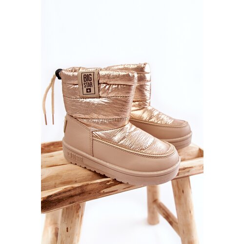 Big Star Children&amp;#039;s snow boots KK374221 Beige and gold Slike