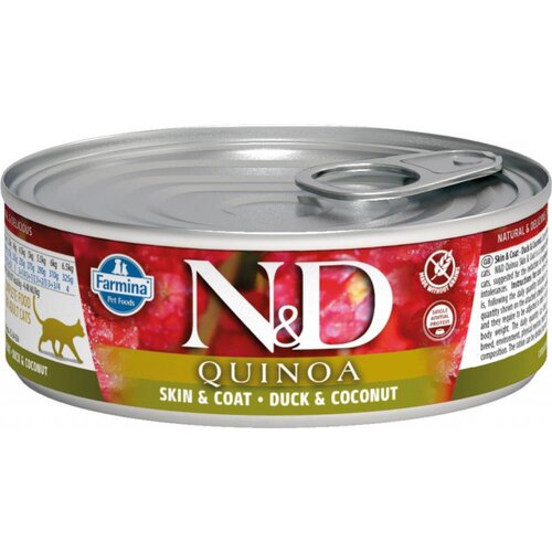 Farmina n&amp;amp;d can cat quinoa duck&amp;amp;coconut 80g Slike