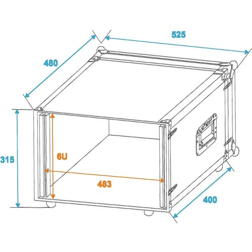  Rack ohi&amp;scaron;je, 6HE 38 cm globine - Audio-Kondric Slike