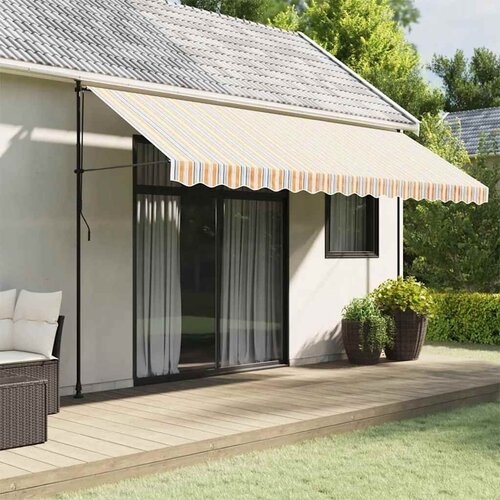  Zamjenska tkanina za rub tende s vi&scaron;ebojnim prugama 430x20 cm - Narančasta i siva 4.5 m 1 Cijene