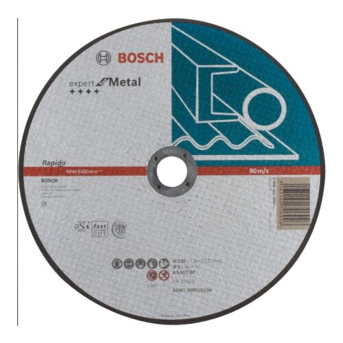 Bosch Rezna ploča ravna Expert for Metal - Rapido, AS 46 T BF, 230 mm, 1,9 mm ( 2608603400 ) Cene