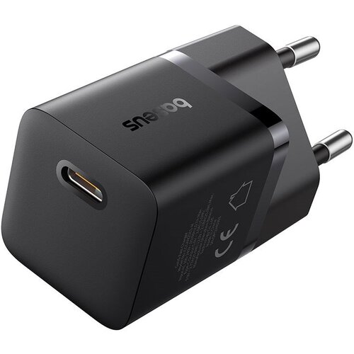 Baseus P10110909113-00 USB-C GaN5 mini 25W mains charger Black Slike