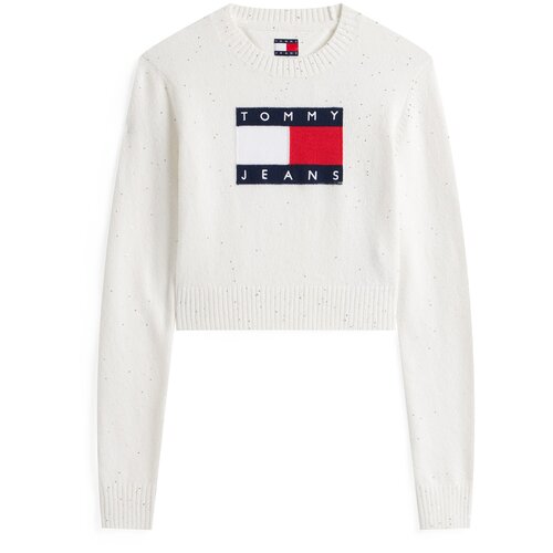Tommy Jeans Pulover marine / rdeča / bela Cene