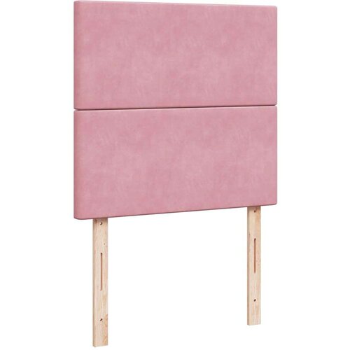 VidaXL Box spring krevet s madracem ružičasti 100x200 cm bar&amp;scaron;unasti Slike