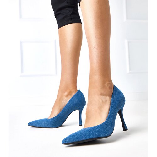  Jeans Stiletto Pumps Bales Slike