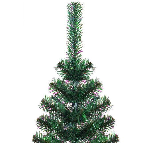 VidaXL Umjetno predsvijetljeno božićno drvce Zelena 180 cm PVC i metal Slike