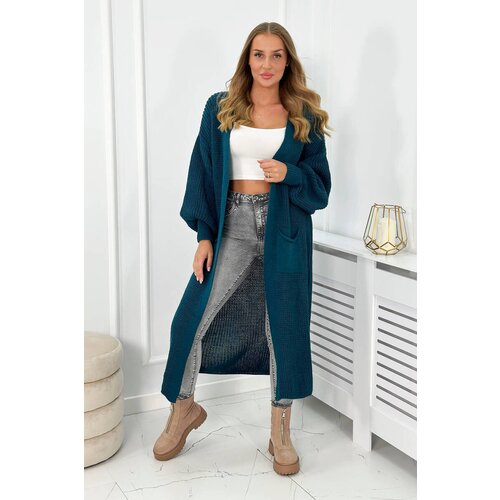 Kesi Long navy cardigan sweater Slike