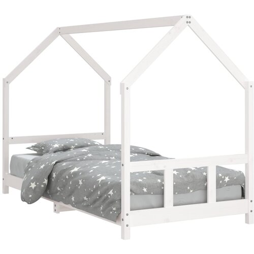 Maison Chic Otroški posteljni okvir - Otroški ležaj bel 90x200 cm trdna borovina-J2743, (21794272) Cene