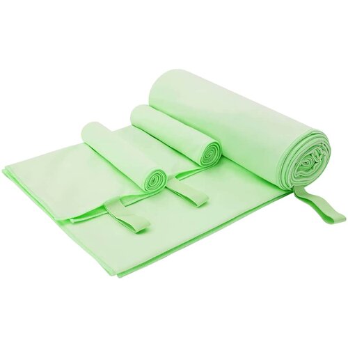  Set sportskih ručnika 3 pcs Zelena Polyester i Polyamid Slike
