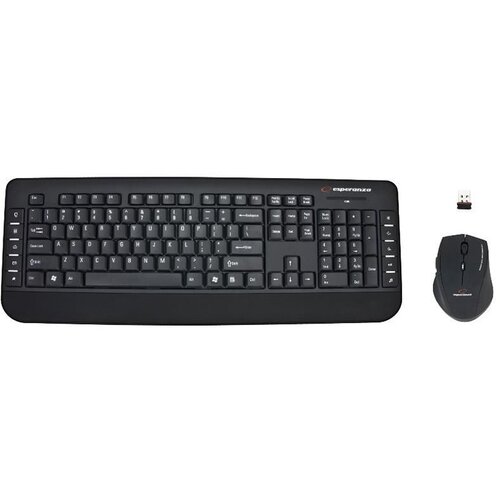  I miš wireless ESPERANZA ASPEN, black, USA layout, EK120 Cene