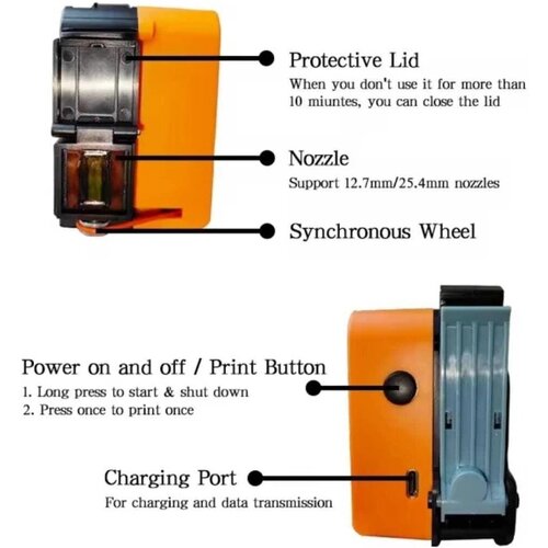 Binxin PRINTER TIJ 12.7 MM MINI PRINTER Slike