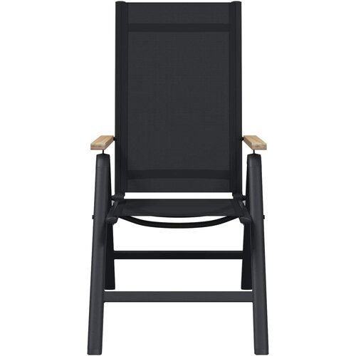  Ležaljke u vrtu 2 pcs Crna 58 x 73 x 111,5 cm Tekstilen Slike