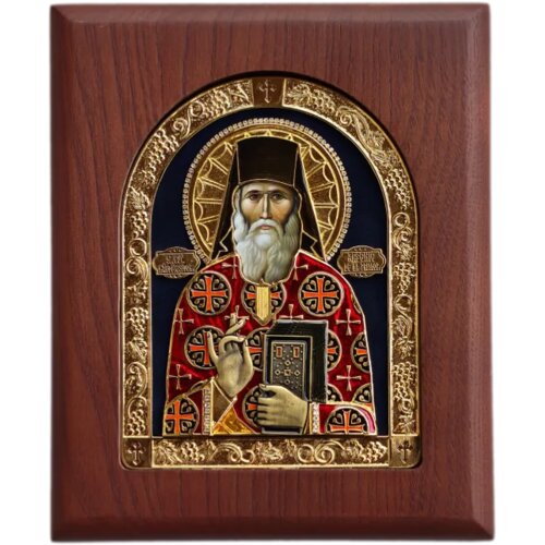  Ikona u drvetu Sveti Arsenije Boka, Pravougaona, 170x205x22mm Slike