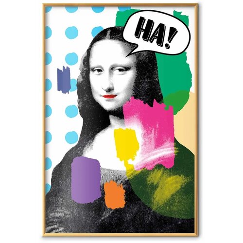  Plakat - Mona Lisa Pop-Art 29.7x42 Zlatni okvir Slike