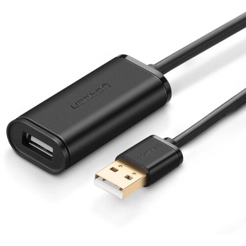 Ugreen USB kabl A - USB A M/F produžni sa pojačivačem 5m, Crni Slike