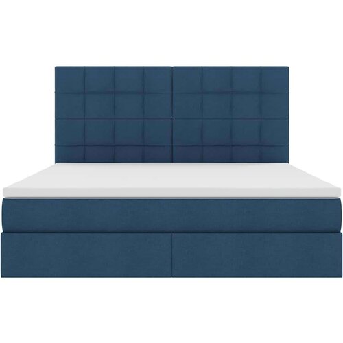  Krevet s od storage s madracem Plava 180 x 200 cm Lažna koža Slike