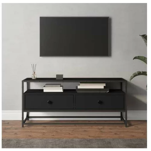  TV omarica črna 100x35x45 cm inženirski les