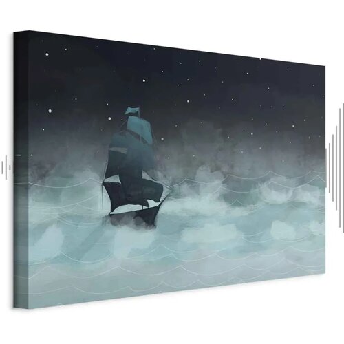  Slika - Night Waves (1 Part) Wide - Second Variant 90x60 Akustična Cene