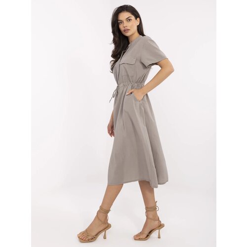 Italy Moda Dress-MI-SK-109898.68-dark beige Slike