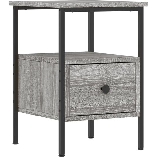 Maison Chic Nočna omarica - Nočna miza siva sonoma 34x36x50 cm inženirski les, (21687873) Slike
