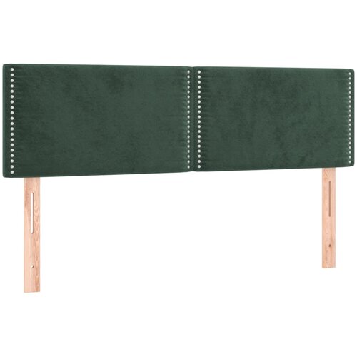 Maison Chic Posteljno vzglavje - Vzglavna omarica 2 kosa temno zeleno 72x5x78/88 cm žamet, (22077065) Cene