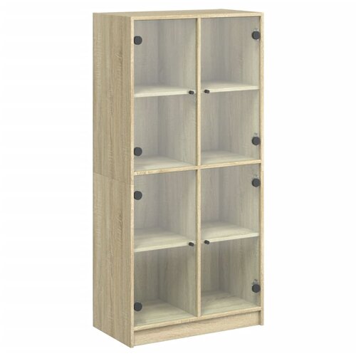 Maison Chic Visoka omara - Komoda - Predalnik z vrati sonoma hrast 68x37x142 cm inženirski les, (21721152) Cene