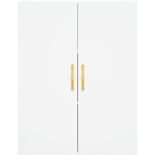  Visoka komoda bijela 69,5x34x180 cm konstruirano drvo Slike