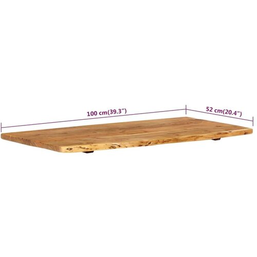  Vrh za kupaonski ormarić od bagremovog drva 100x52x2 5 cm Slike
