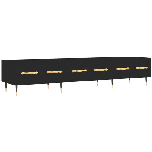 Maison Chic TV omarica - TV enota - Televizijska omarica črna 150x36x30 cm inženirski les, (21701239) Slike