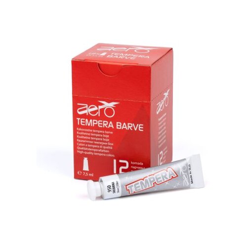  tempera Aero 7,5ml tubica silver srebrna Slike