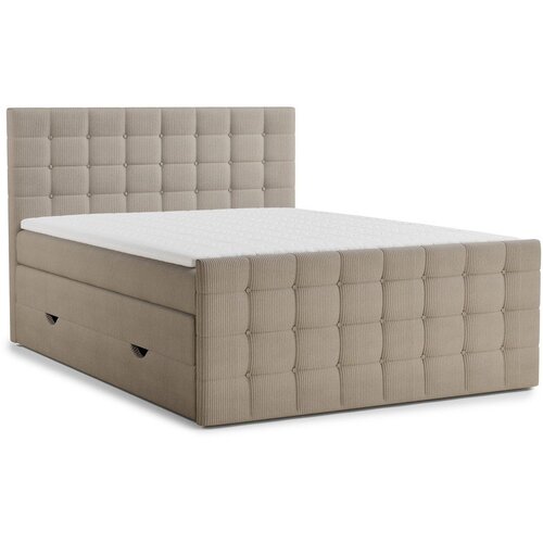 Maison de Rêve Bež boxspring postelja s prostorom za shranjevanje 180x200 cm Tasca &ndash; Cene