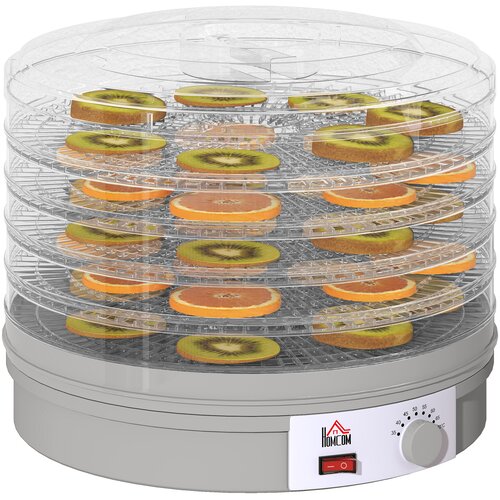 HOMCOM Dehidrator hrane (ABS) 32D x 32&Scaron; x 27V cm &ndash; Siva, (5000242568) Cene