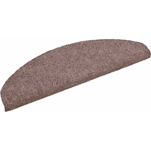  Prostirke za stepenice, samoljepljive, 10 kom. 65x21x4 cm, svijetlosmeđe, poluokrugle, velike Slike
