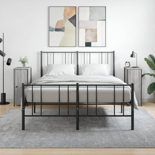 VidaXL Nočna omarica 2 kosa siva sonoma 32x42x80 cm inženirski les Slike
