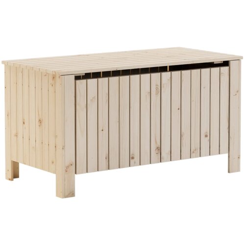 vidaXL škatla za shranjevanje s pokrovom rana 100x49x54cm borovina, (21327123) Cene