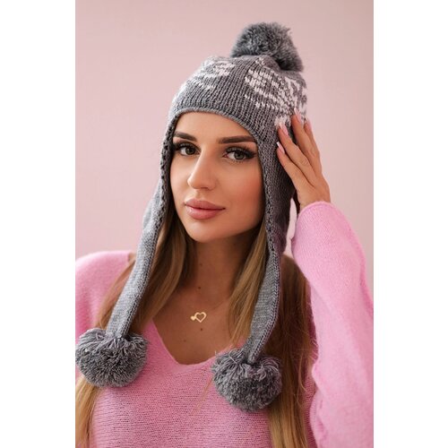 Kesi Women's long eared cap Balbina K381 dark grey Cijene