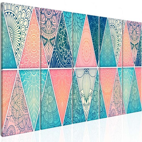  Slika - Oriental Triangles (5 Parts) Narrow 225x90 Slike