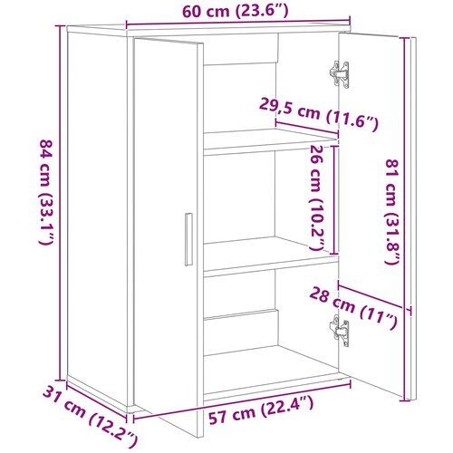  Kreveta Crni hrast 60 x 31 x 84 cm Konstruirano drvo Slike