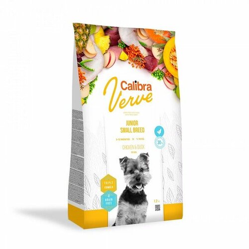 CALIBRA Dog Verve GF Junior Small Piletina & Pačetina, hrana za pse 1,2kg Slike