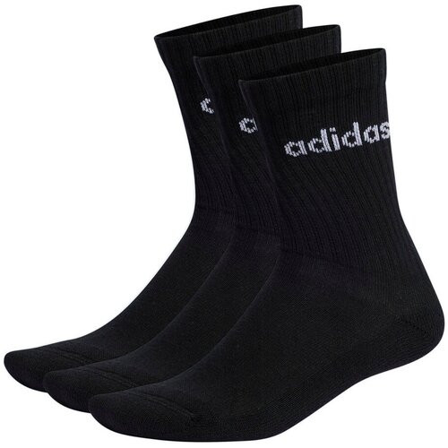 Adidas Najlonke / Samostoječe nogavice Chaussettes linear crew cushioned noir/blanc Črna Slike