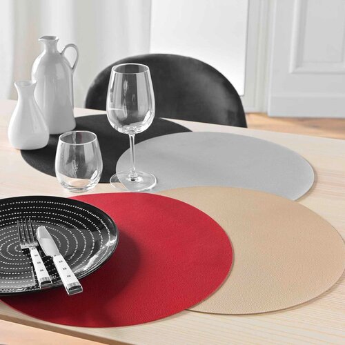 Douceur d int&amp;eacute;rieur Podmetač od imitacije kože &amp;oslash; 38 cm Granis &amp;ndash; Slike