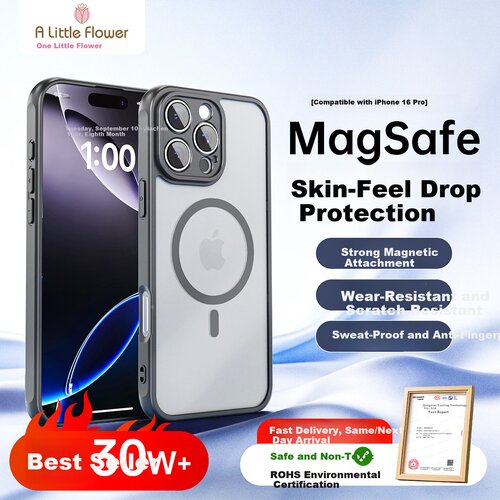 ALittleFlower Maska za mobilni telefon iPhone 16 Pro, Providno-crna Cene