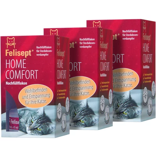 Felisept Home Comfort set za smirivanje mačaka - 3 bočice za nadopunu od 45 ml