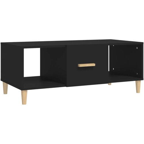 Maison Chic Klubska mizica - kavna mizica - Nizka mizica črna 102x50x40 cm inženirski les, (21754682) Cene